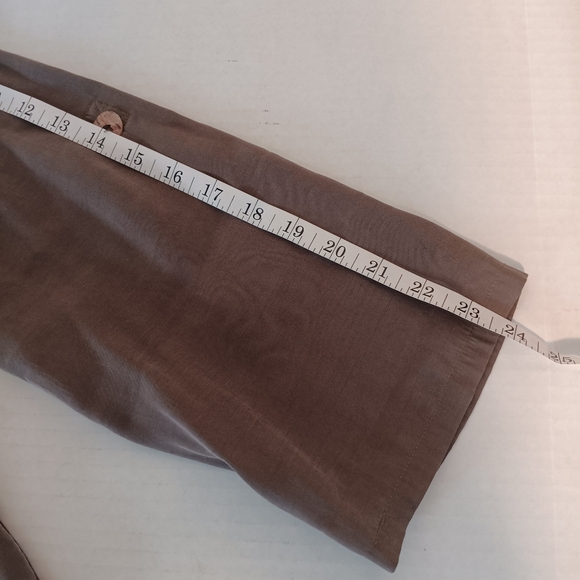 Chico's Blouse Women's Dark Gray/Brownish/Taupe Size 3 Long Sleeve Modal Button - Picture 5 of 9